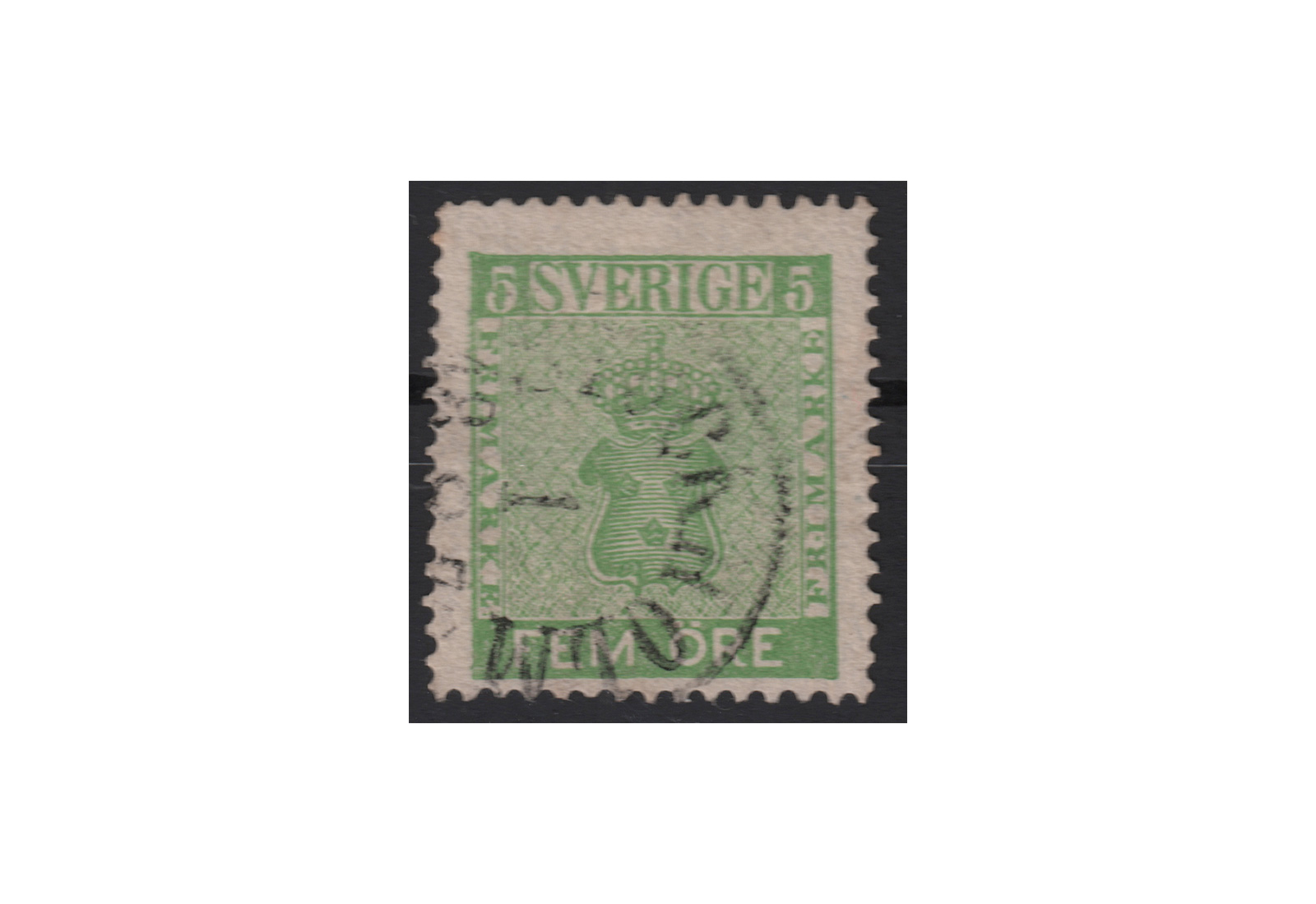 Schweden Freimarke: Reichswappen 1858 SWE Michel Nr. 7 gestempelt