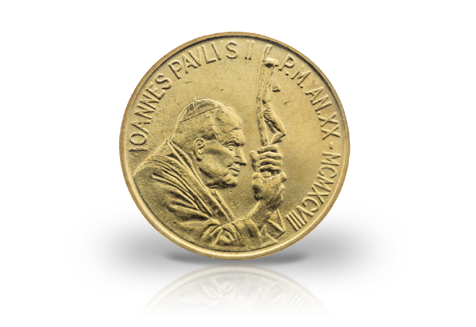 20 Lire 1998 Vatikan Papst Johannes Paul II. Familie und Sonne