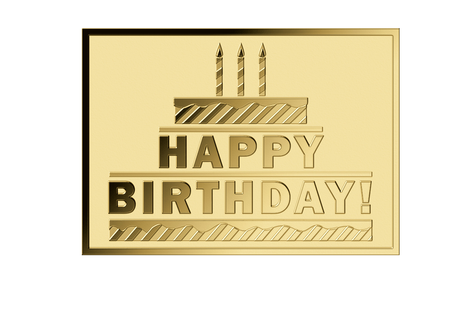 Goldausgabe Motiv "Happy Birthday Kuchen" 999/1000 Gold