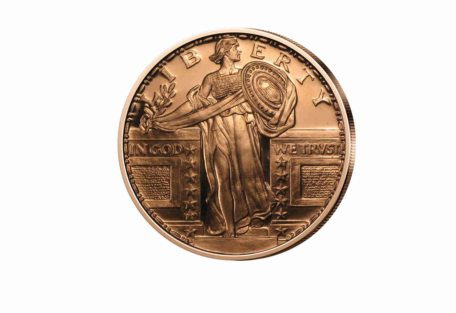 1 oz Kupferausgabe - Standing Liberty in 999er Kupfer