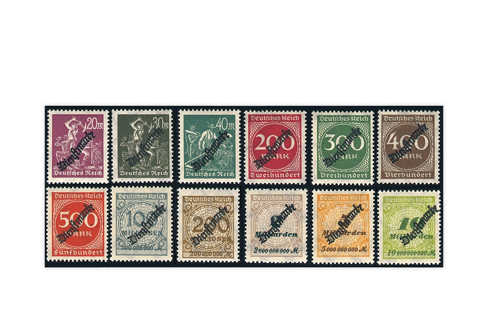 Deutsches Reich Mi. Nr. D 75/88 gestempelt/geprüft