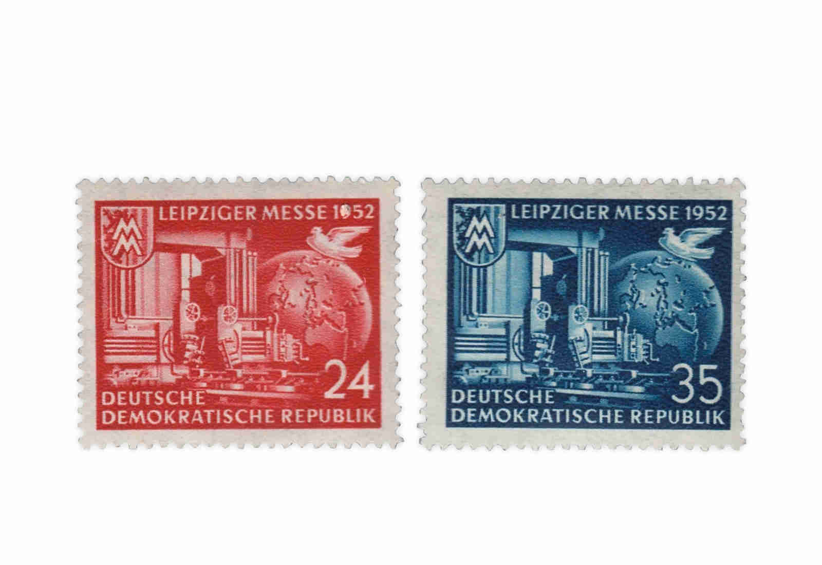 Briefmarken DDR Leipziger Herbstmesse 1952 Michel-Nr. 315-316 gestempelt