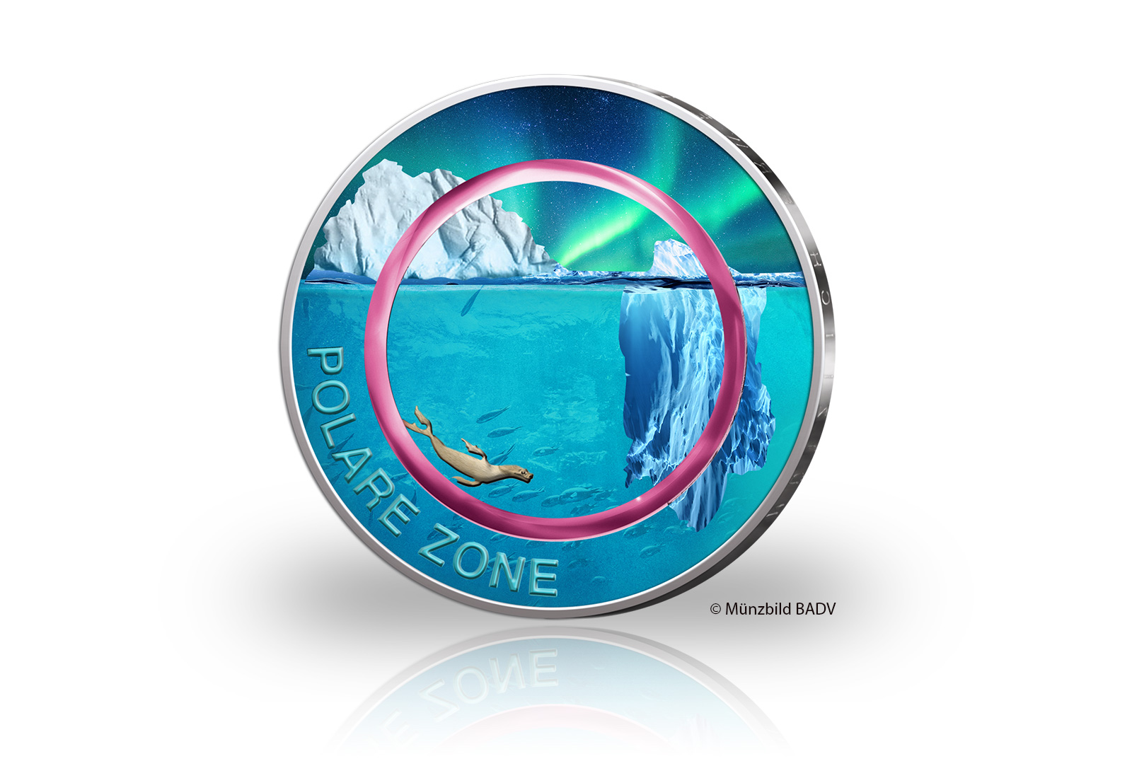 5 Euro 2021 Deutschland Polare Zone mit Farbmotiv