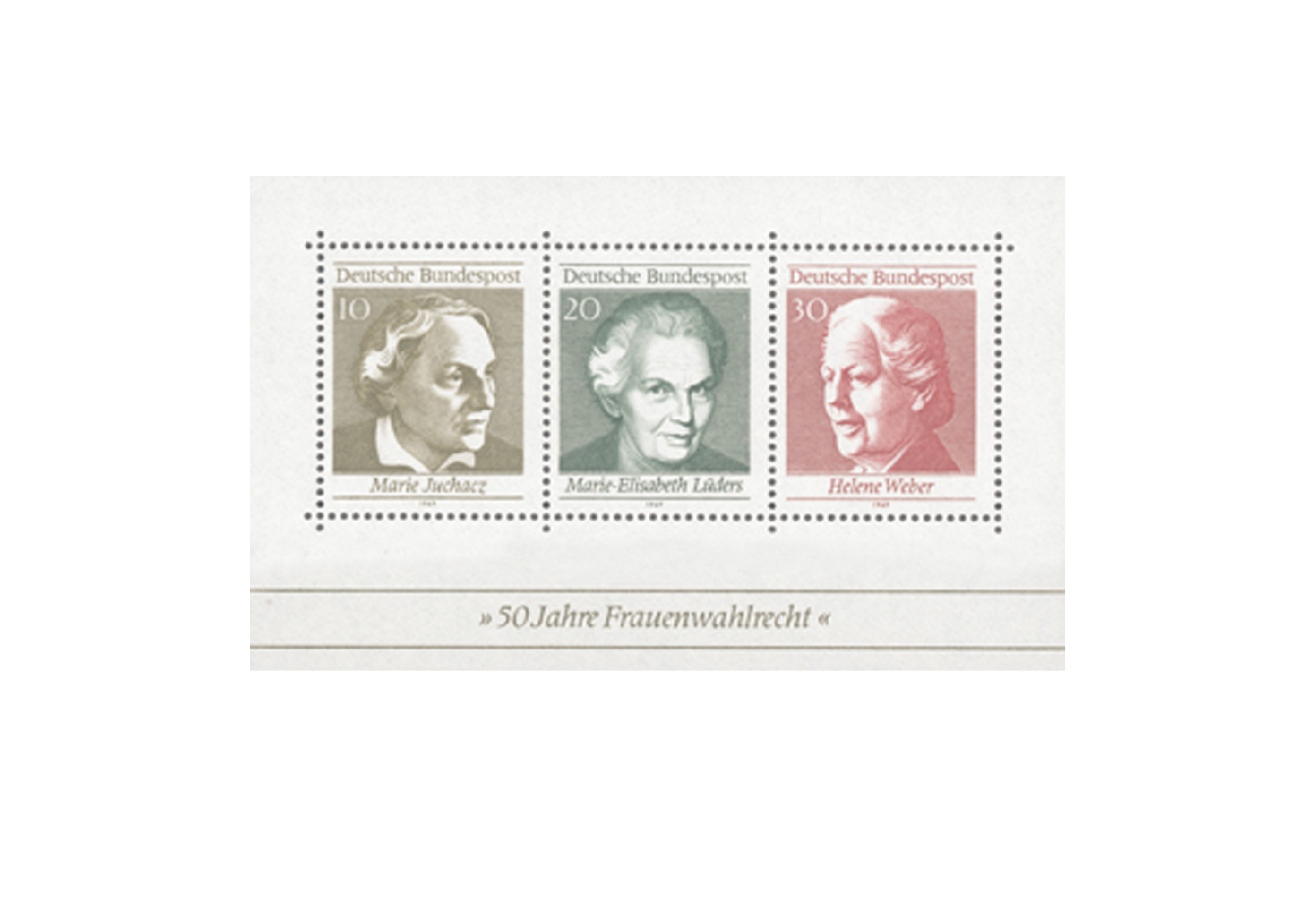 BRD Blockausgabe Frauenwahlrecht 1969 Block 5 postfrisch Fehldruck  