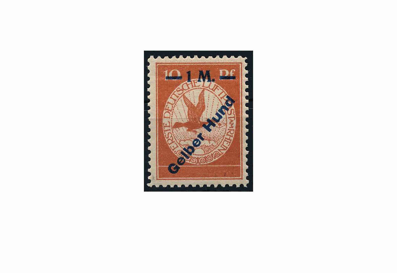 DR Flugpost IV gest. 1 Mark Flugpost 1912