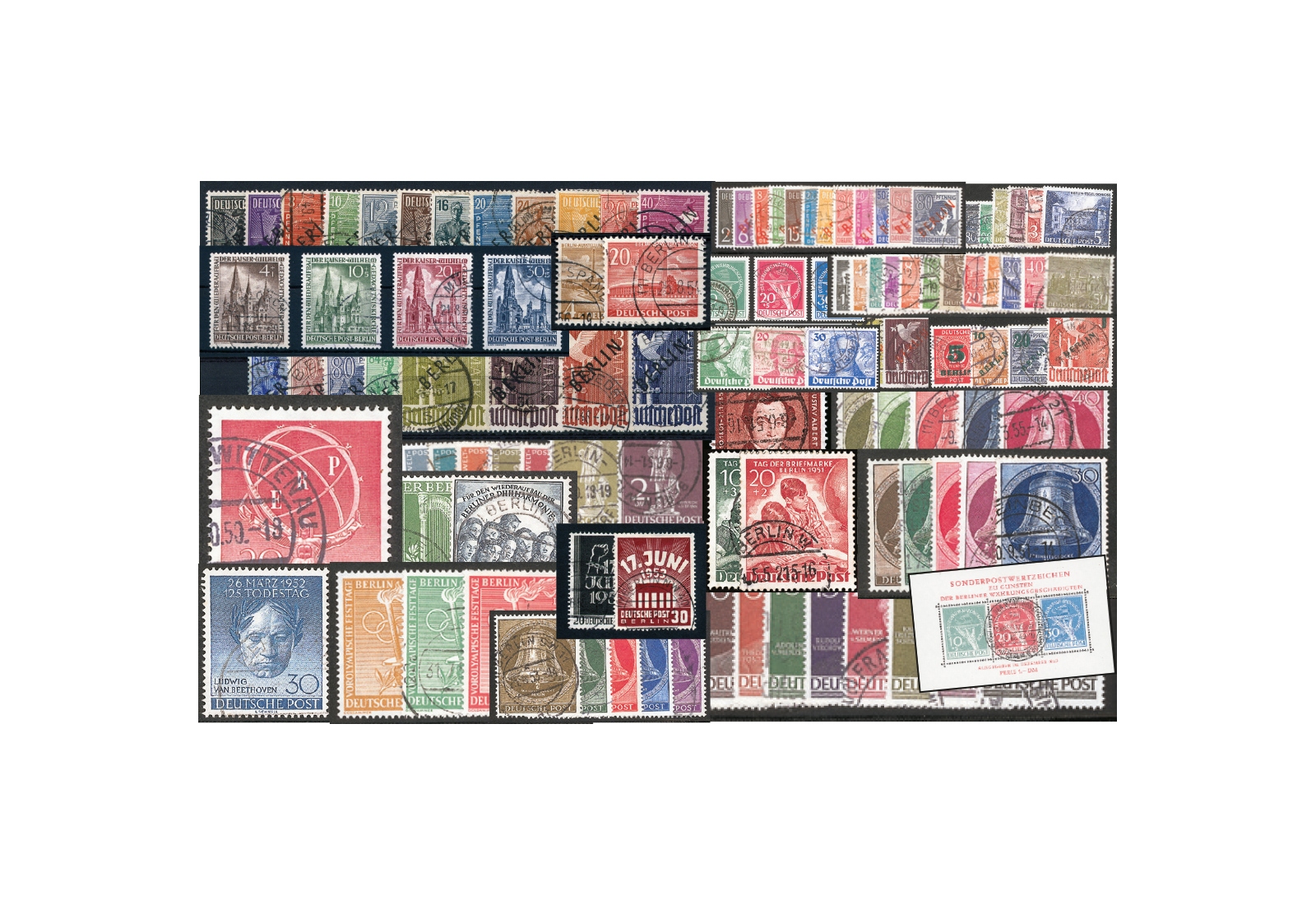 Berlin Jahrgänge 1948- 1954 Mi.Nr. 1-125 (inkl. Block 1) gestempelt