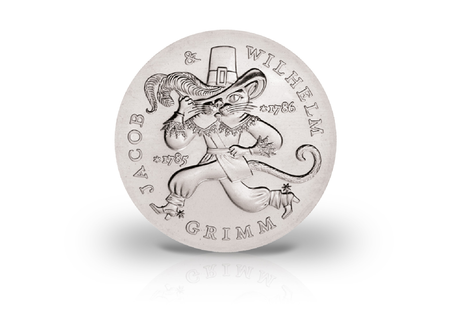 20 Mark Gedenkmünze 1986 DDR 200. Geburtstag der Gebrüder Grimm Jaeger-Nr. 1607