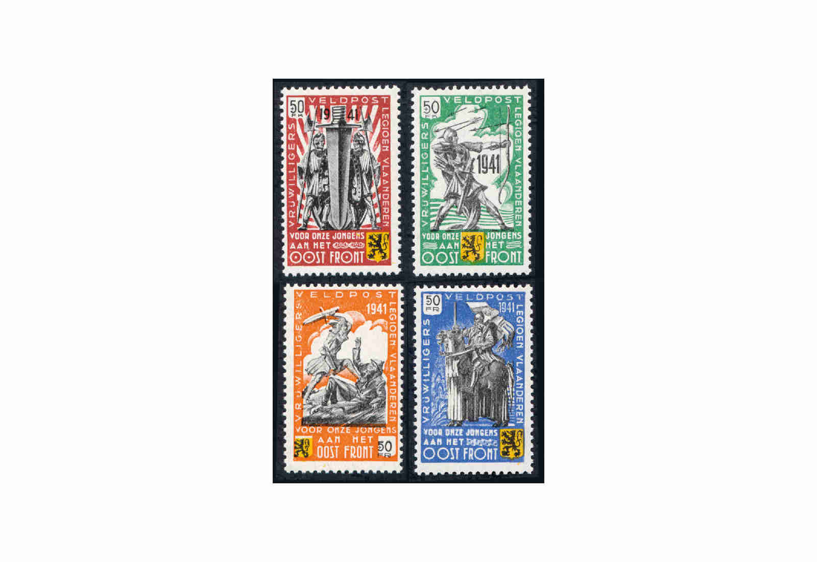Deutsche Besetzung: Belgien/Flämische Legion Michel Nr. I-IV postfrisch