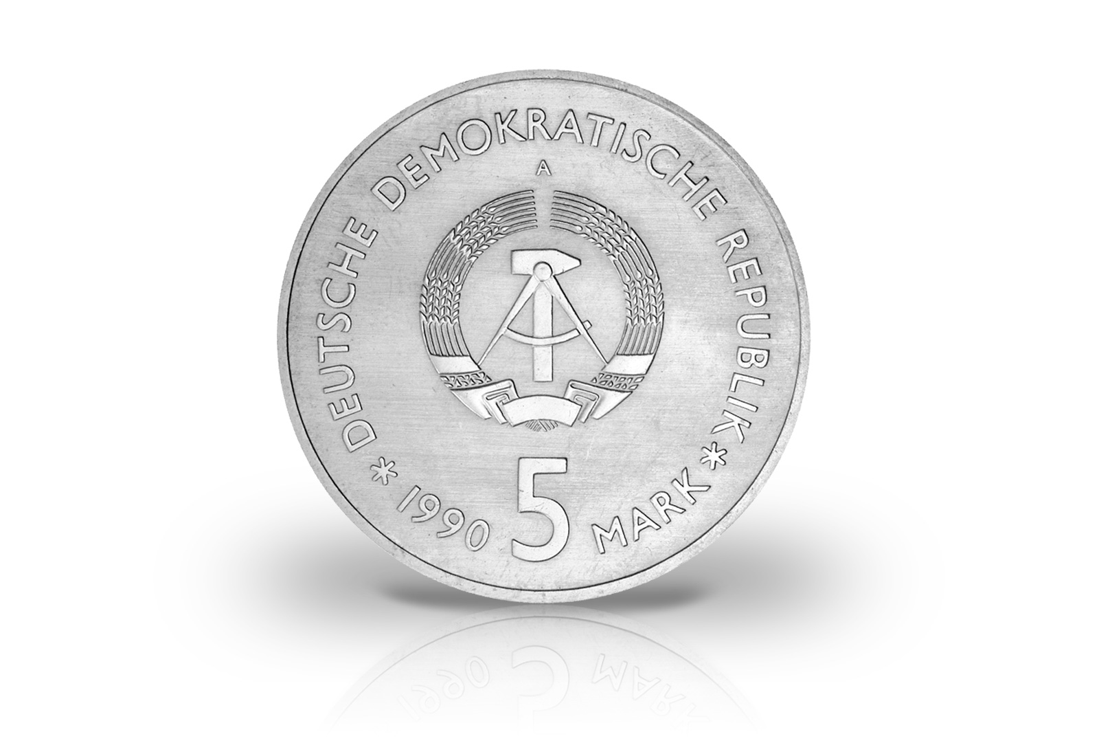 5 Mark Gedenkmünze 1990 DDR 500 Jahre Postwesen Jaeger-Nr. 1631