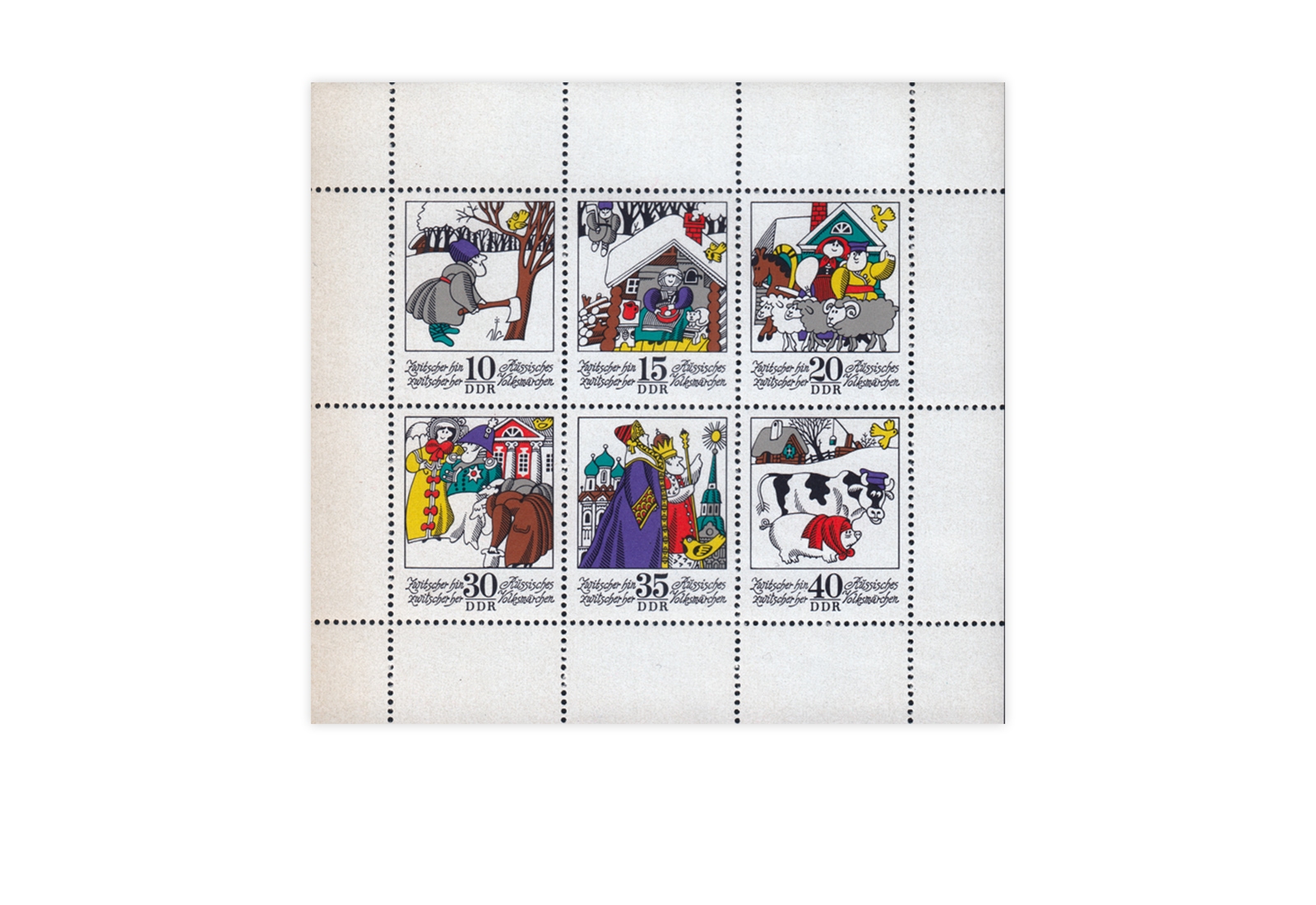 Briefmarken DDR Kleinbogen Michel-Nr. 1995-2000 gestempelt
