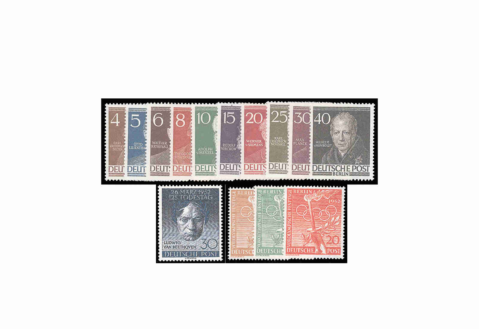 Berlin Jahrgang 1952 gestempelt Michel-Nr. 87/100