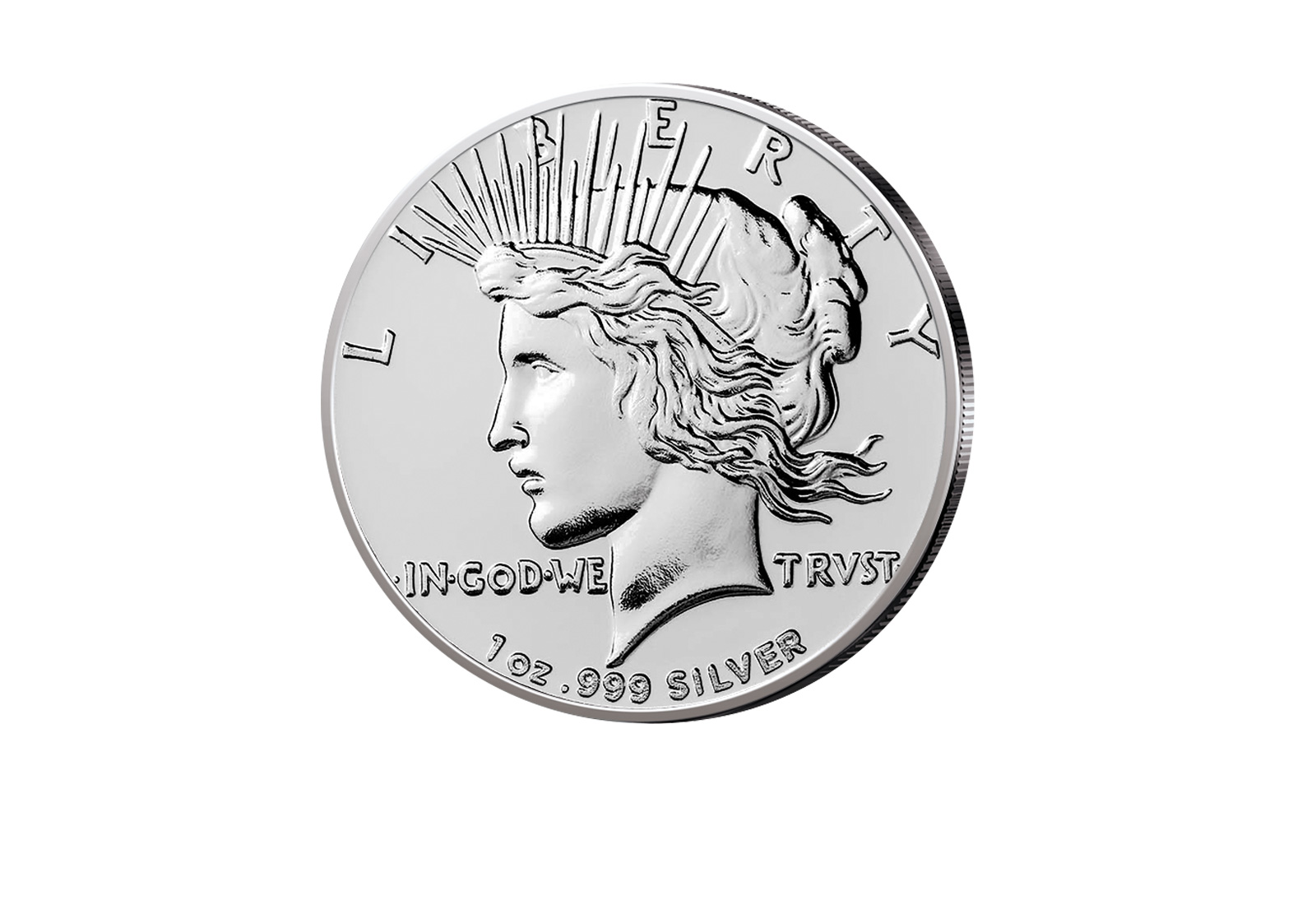 1 oz Silver Round Peace Dollar Design