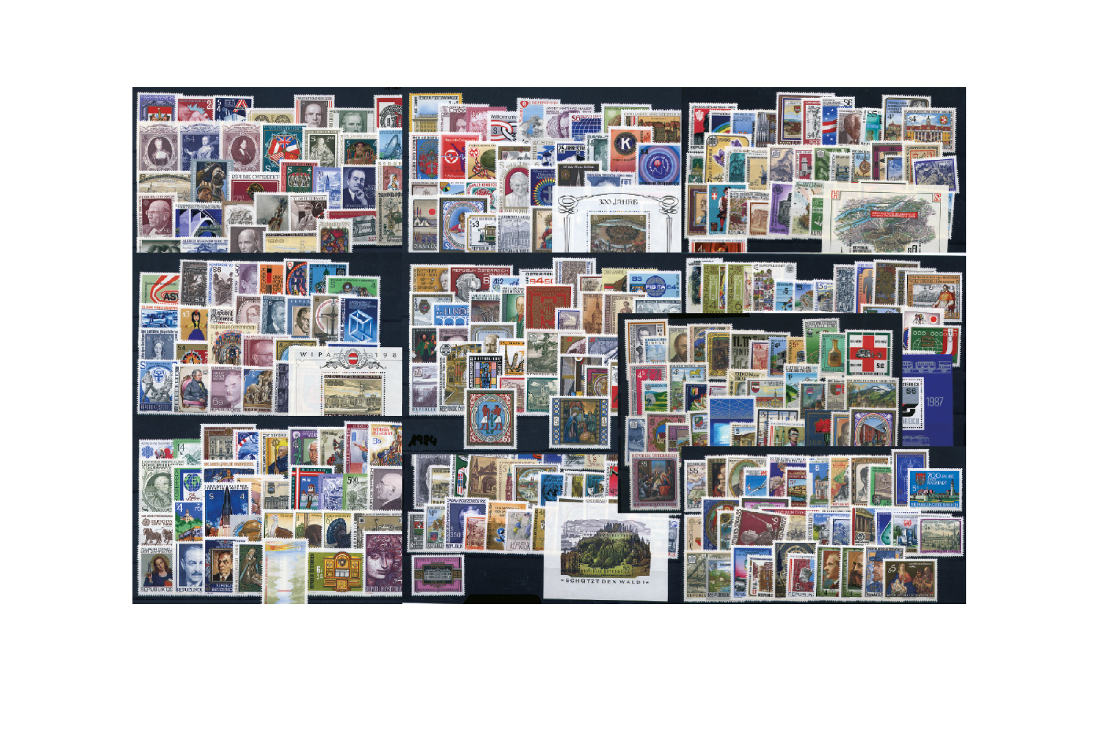 Österreich Jahrgang 1980-1989 Michel Nr. 1631-1977 postfrisch