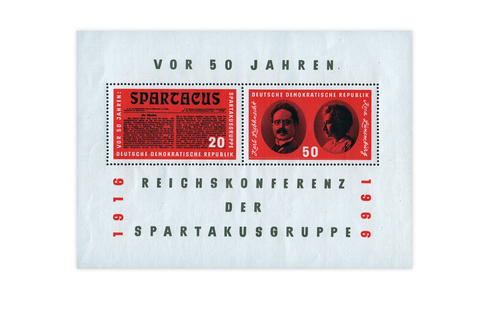 DDR Block 25 Spartakus 1966 **
