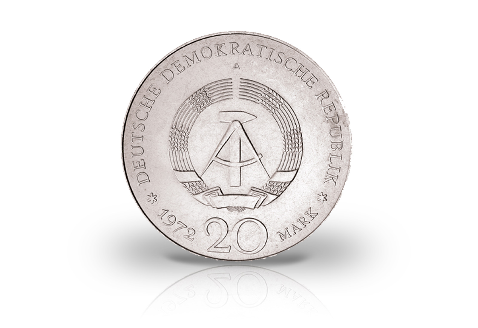 20 Mark Gedenkmünze 1972 DDR Wilhelm Pieck Jaeger-Nr. 1541