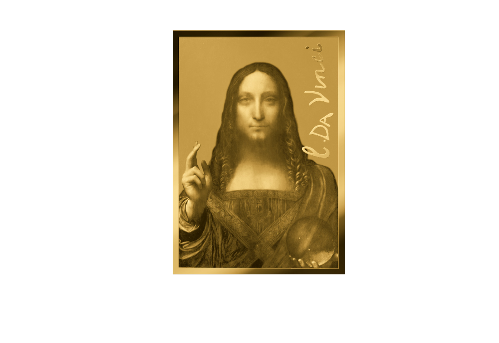 Goldmünze Motiv "Salvator Mundi" Coincard 999/1000 Gold Geschenk