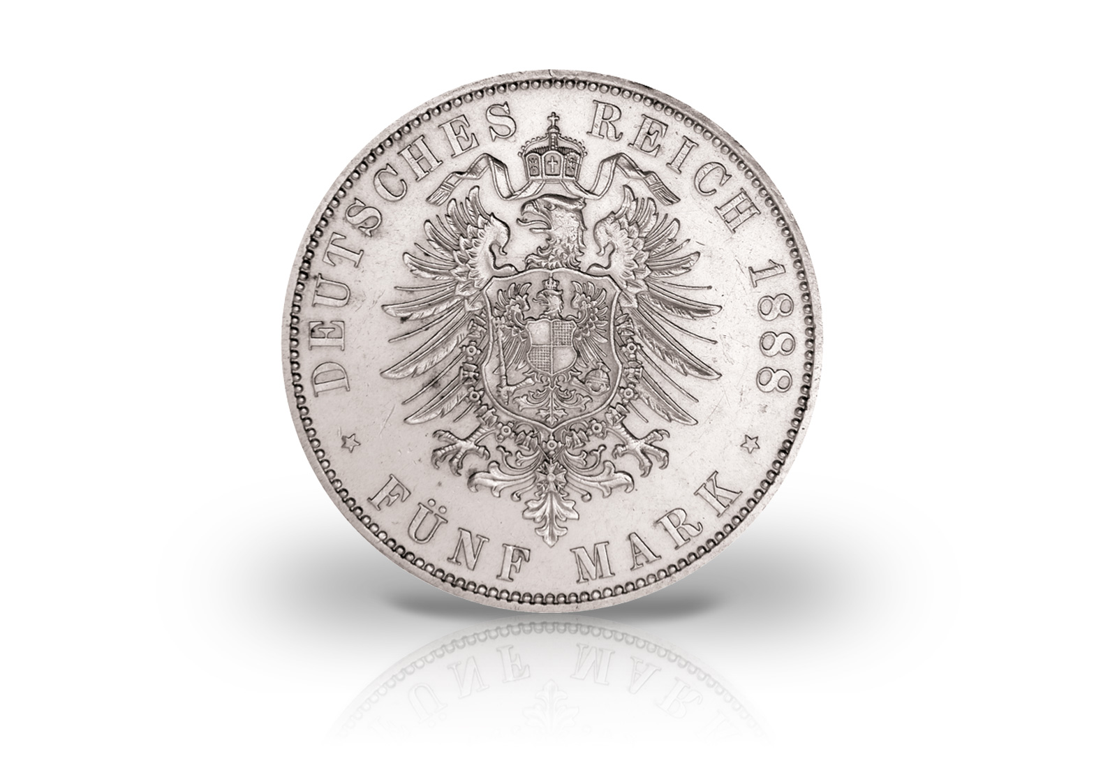 5 Mark 1888 Deutsches Kaiserreich Preußen Kaiser Friedrich III. Jaeger-Nr. 99