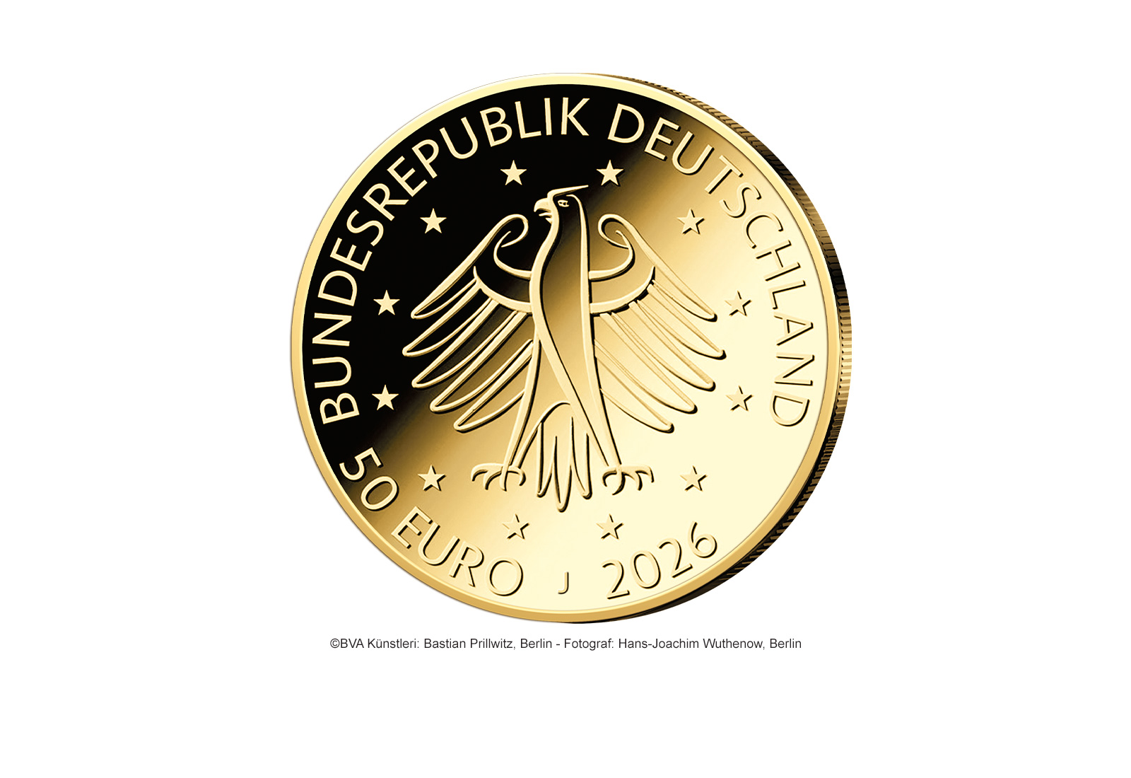 50 Euro 2026 Deutschland Goldmünze Gestaltung Prägestätte unserer Wahl