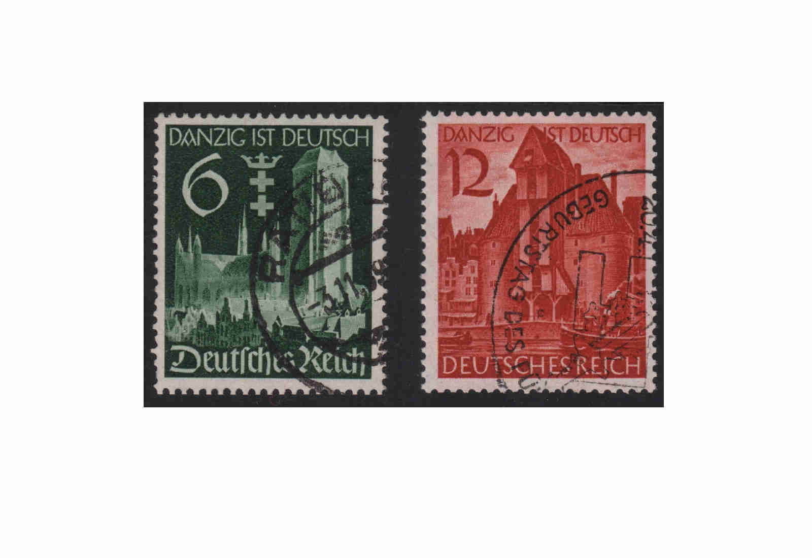 Deutsches Reich Mi.Nr. 714/715 gest. Wiedereingliederung v. Danzig