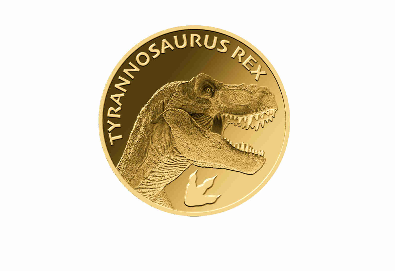 Goldmünze Motiv "Tyrannosaurus Rex" Coincard Feinheit 999/1000 Gold Geschenk