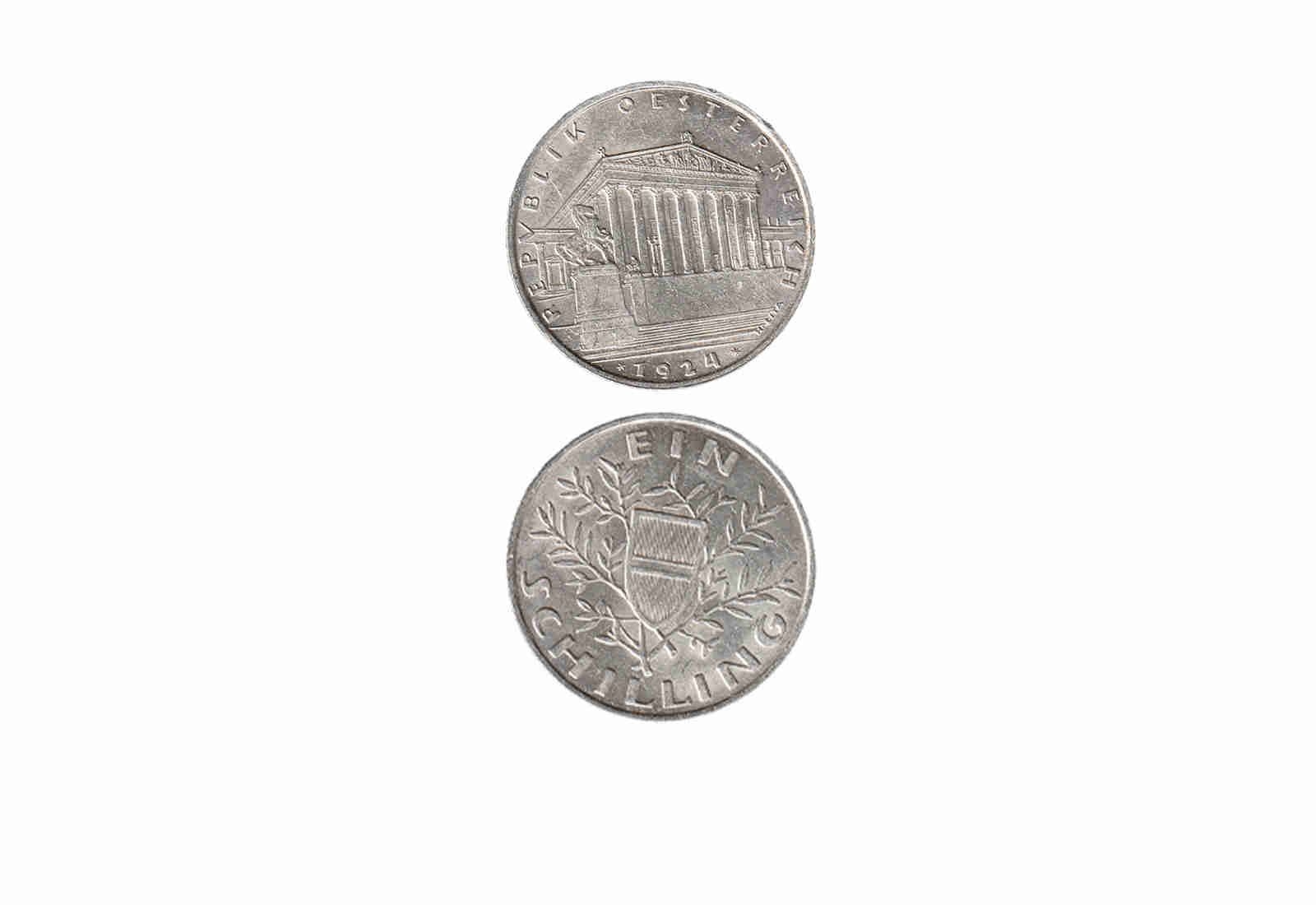 1/2 und 1 Schilling 1924-1925 Österreich im Set