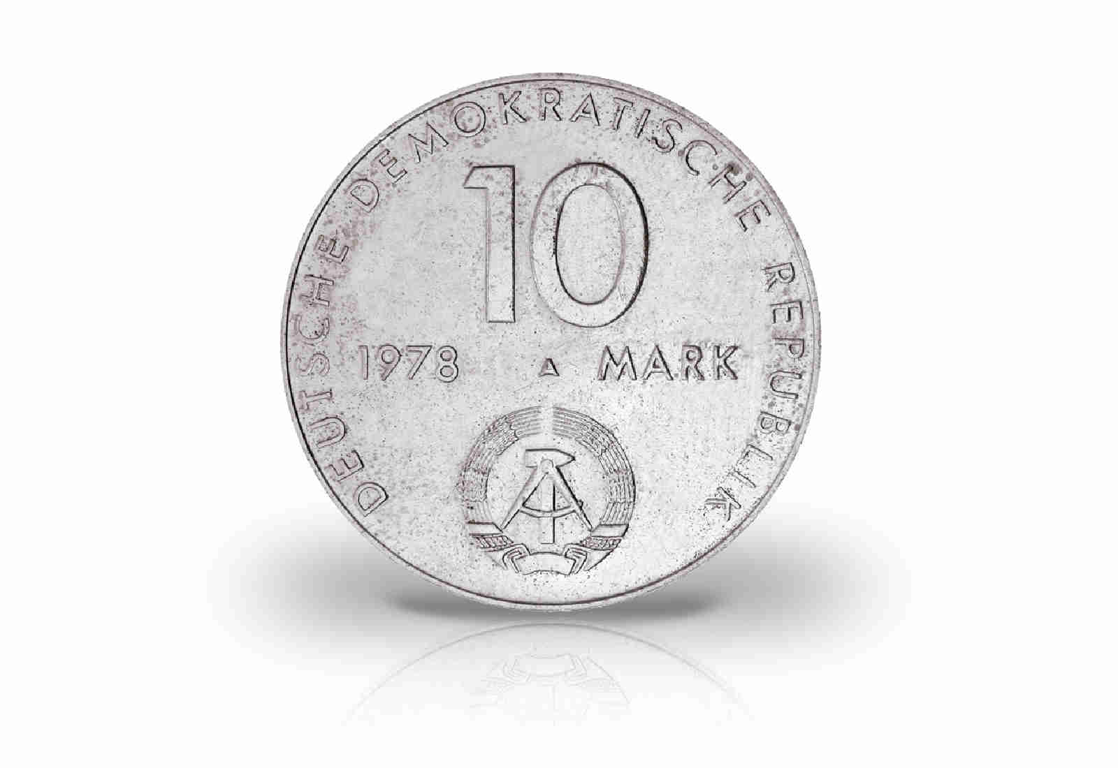 10 Mark Gedenkmünze 1978 DDR Weltraumflug UdSSR-DDR Jaeger-Nr. 1568