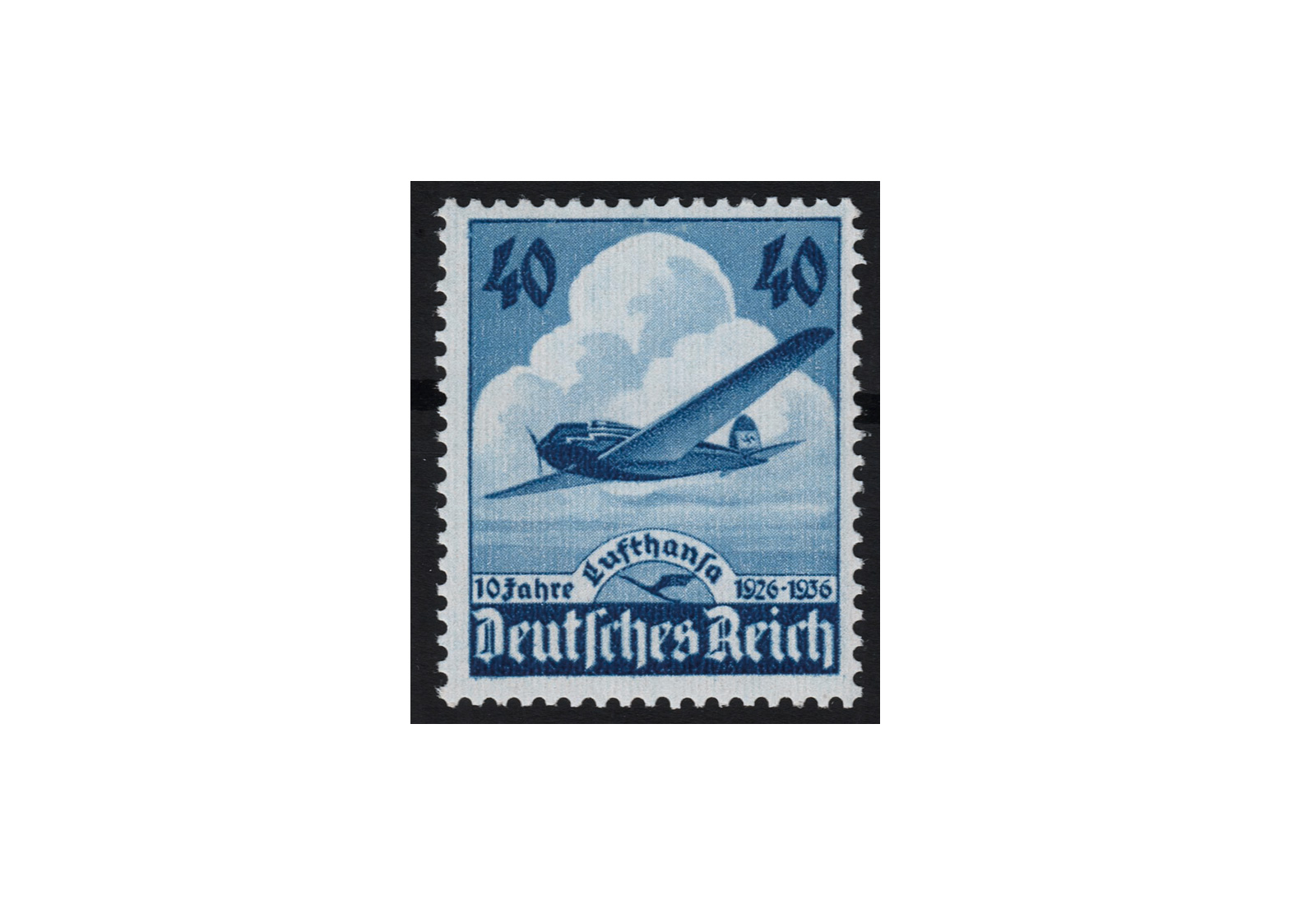 Briefmarke Deutsches Reich erste Lufthansa-Briefmarke 1936 Michel-Nr. 603 postfrisch