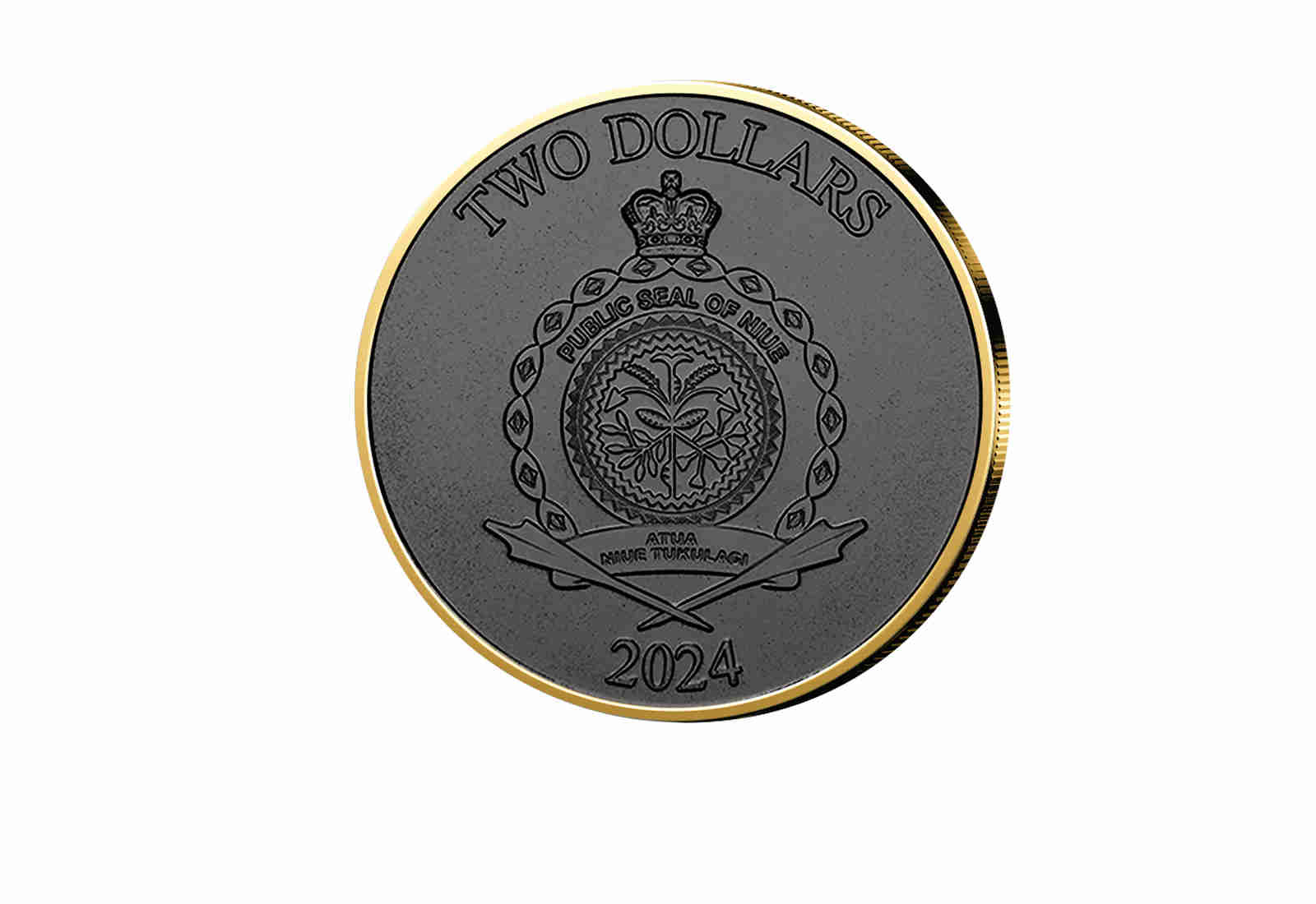 Roaring Lion 1 oz Silber 2024 mit Ruthenium und 24 Karat Goldauflage
