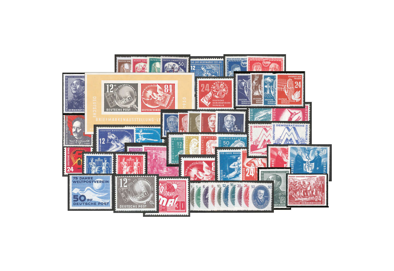 DDR 1949-1951 postfrisch im SET