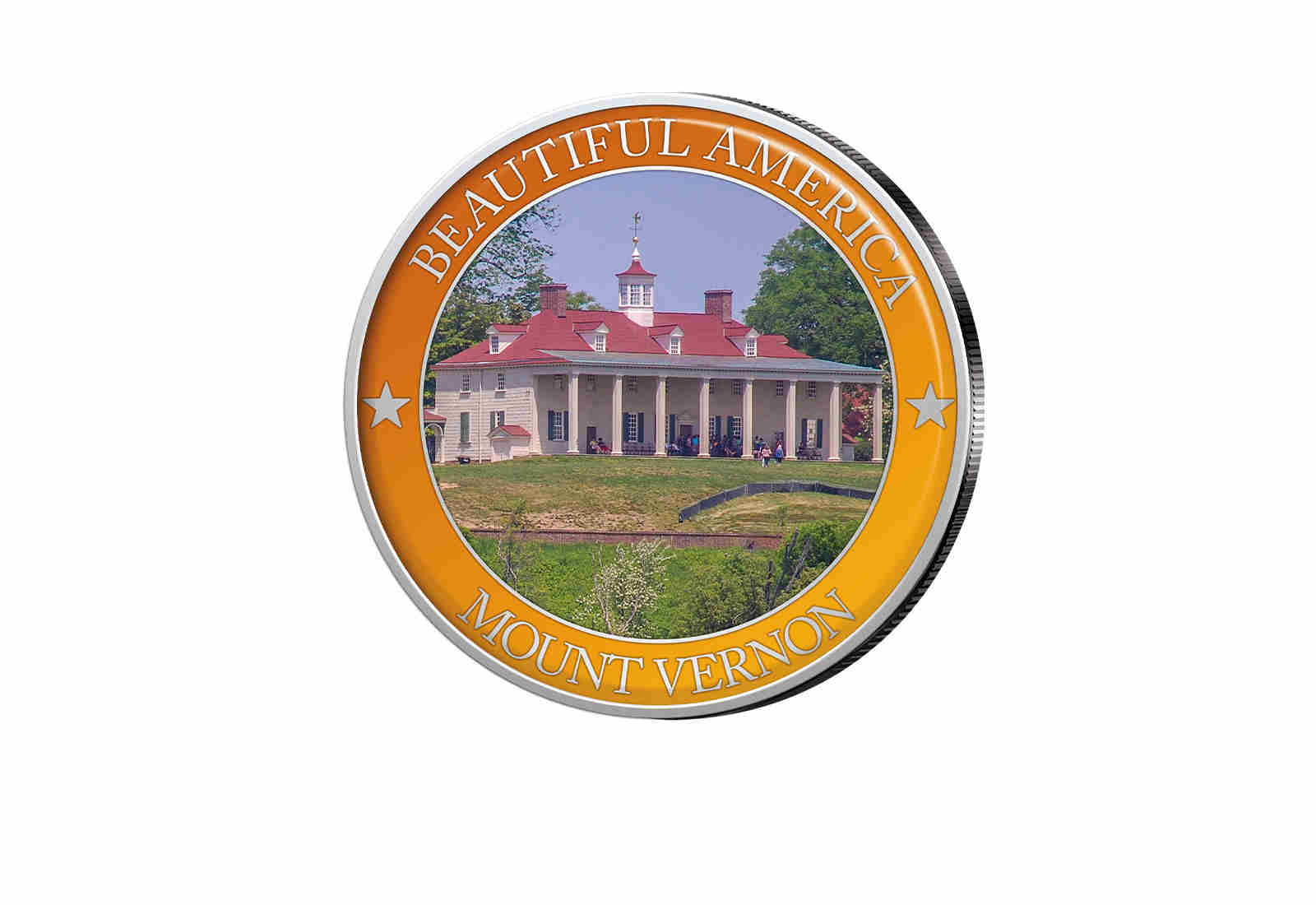 1/2 Dollar USA Mount Vernon - Serie Beautiful America mit Farbapplikation