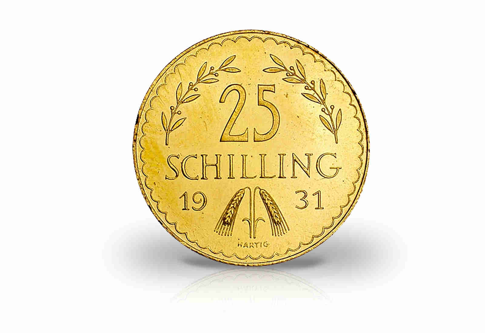 25 Schilling Goldmünze Österreich 1926-1934 I. Republik