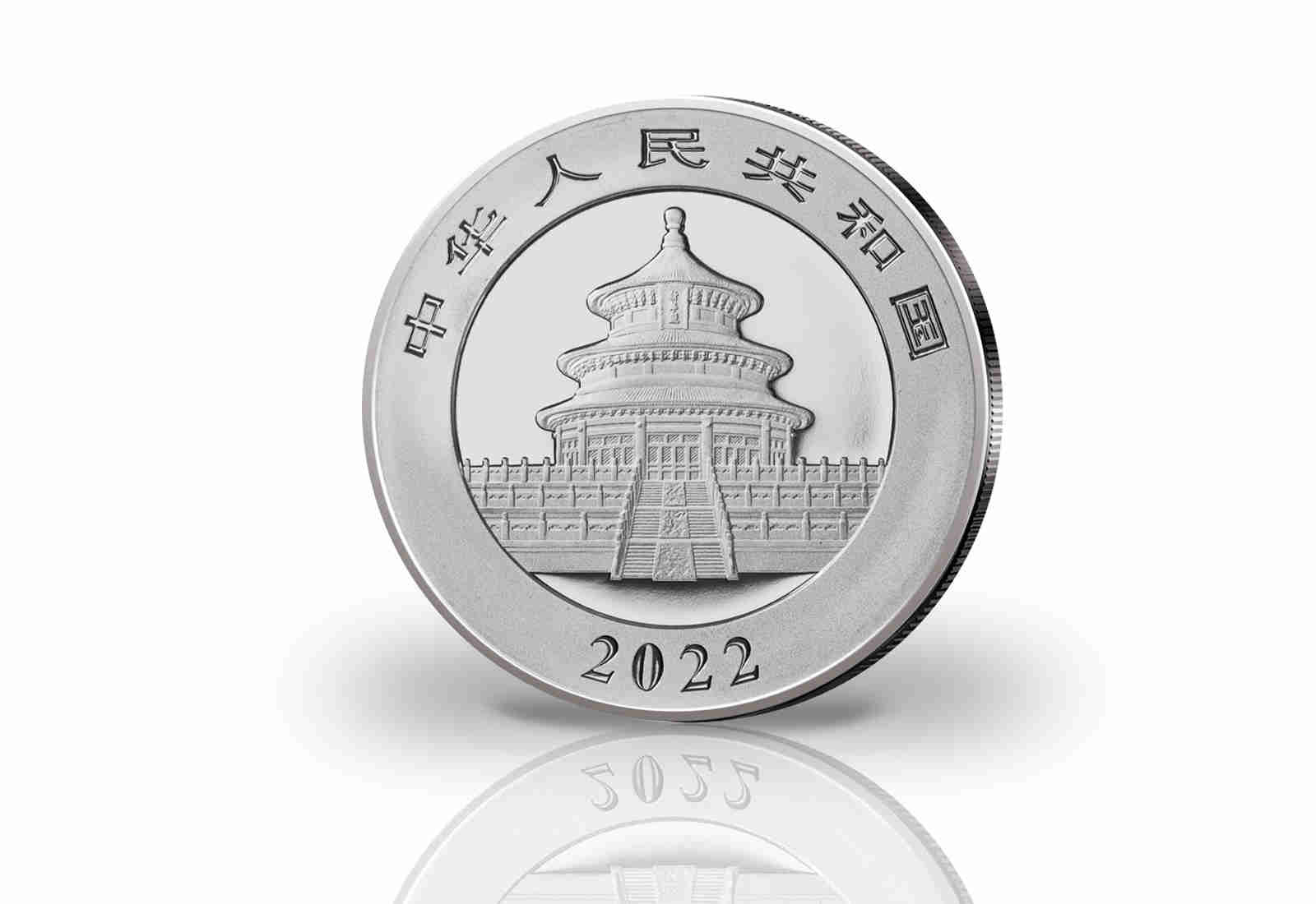 Big Five Asien Panda 30 g Silber Jahrgang u. Wahl mit Farbmotiv Komodowaran