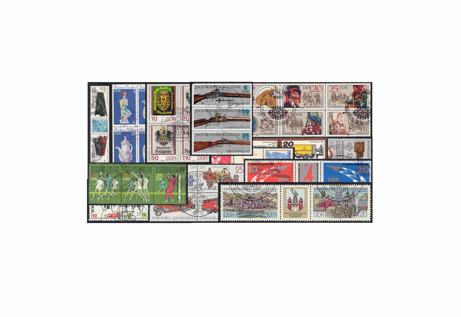 Zusammendruck DDR Lot gestempelt
