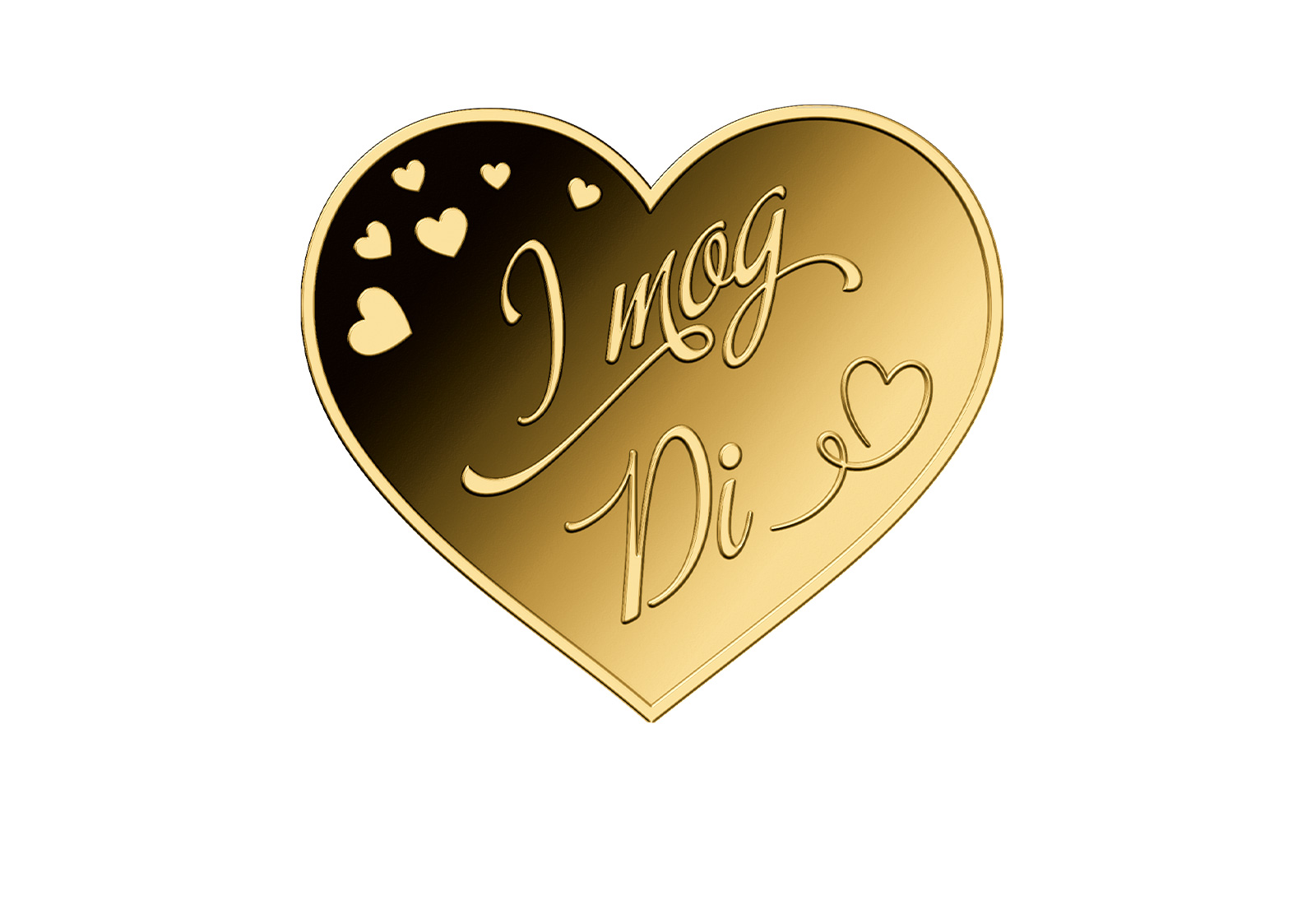 Goldmünze Herz I mog di 999/1000 Gold Geschenk Liebe Jahrestag