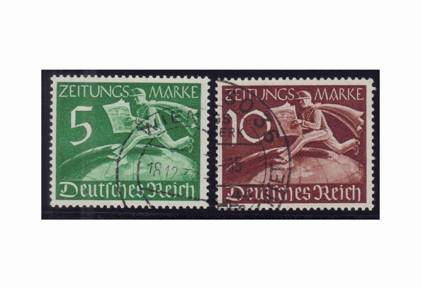 Briefmarken Deutsches Reich Zeitungsmarken Michel-Nr. Z 738/39 gestempelt