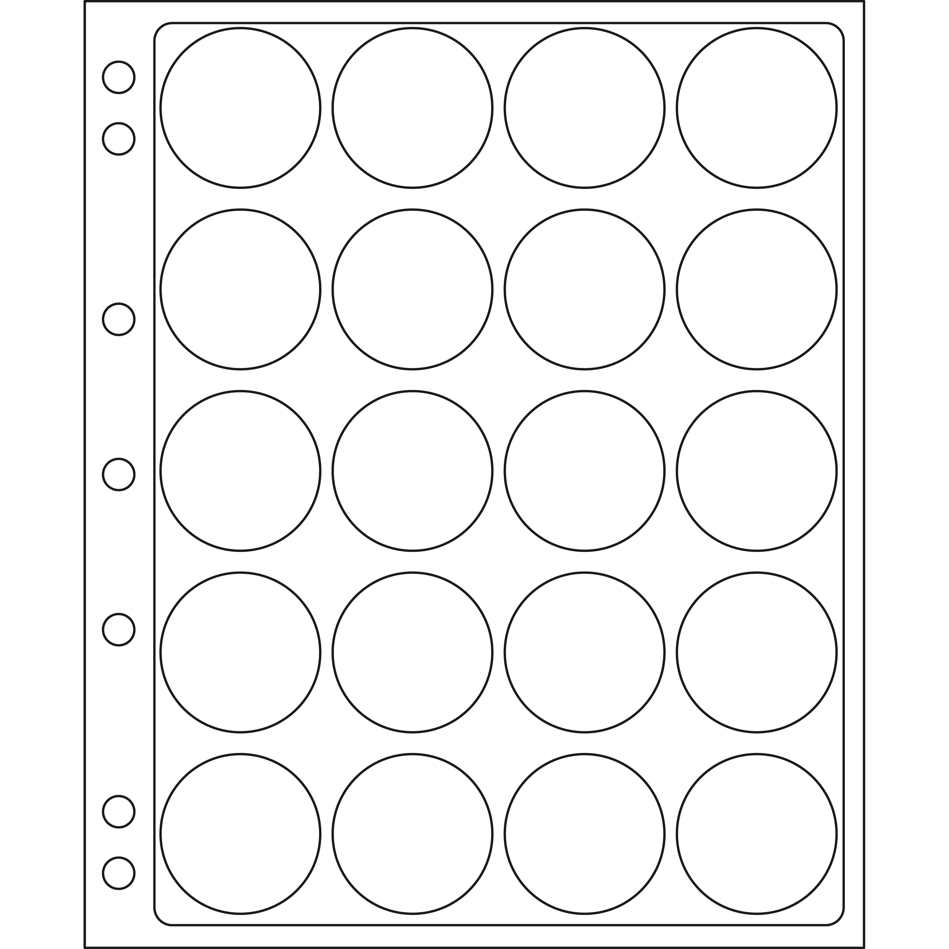 Münzhüllen ENCAP für 20 Münzen mit ø 40 - 41 mm