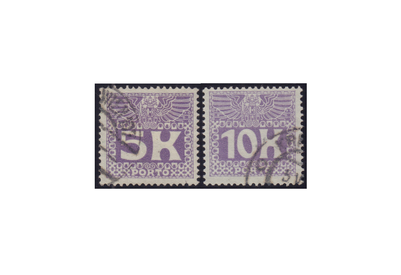 Österreich Portomarken Ausgabe 1911 Michel Nr. P 45/46 gestempelt