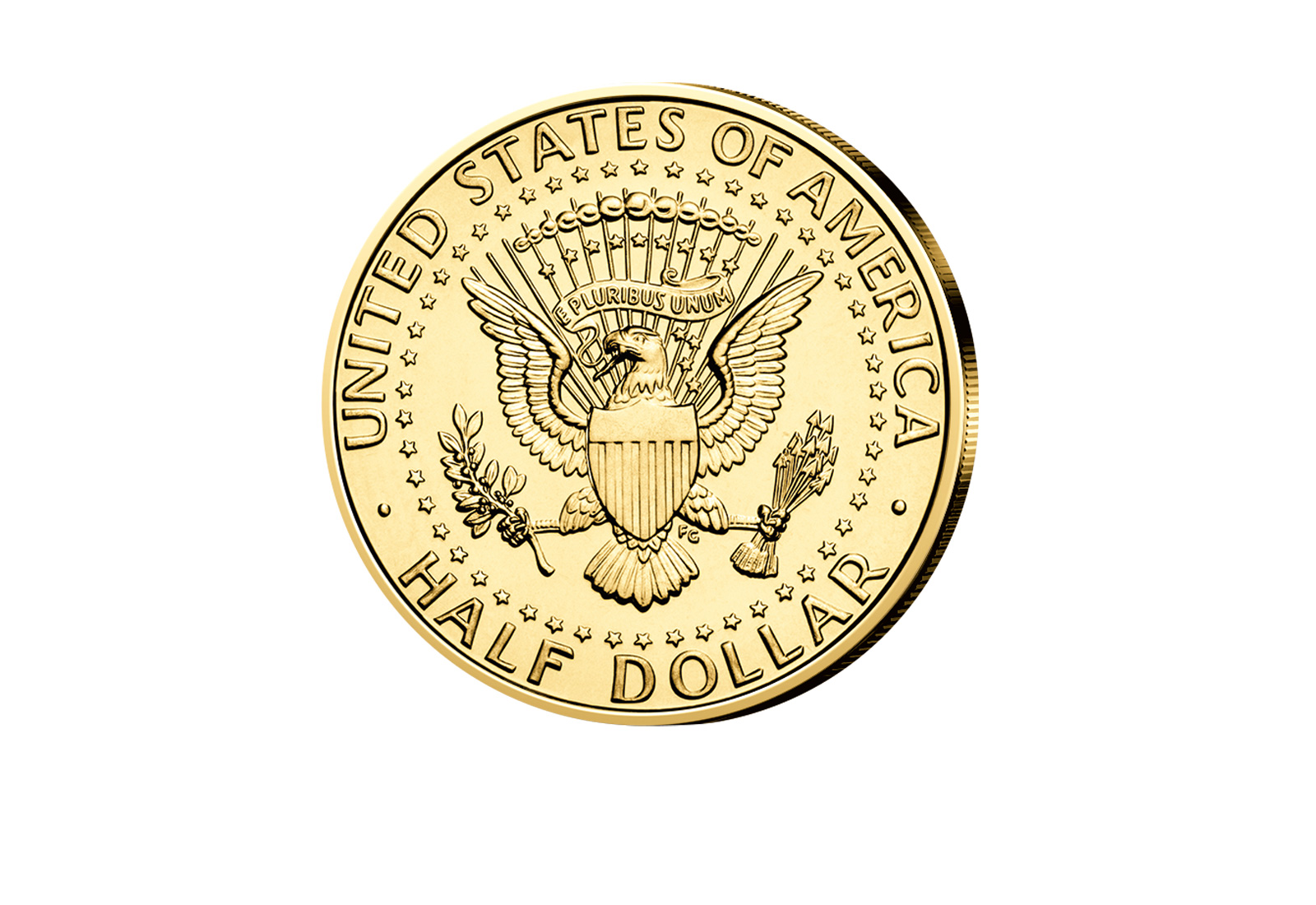 1/2 Dollar USA J. F. Kennedy 250 Jahre USA mit Farbapplikation