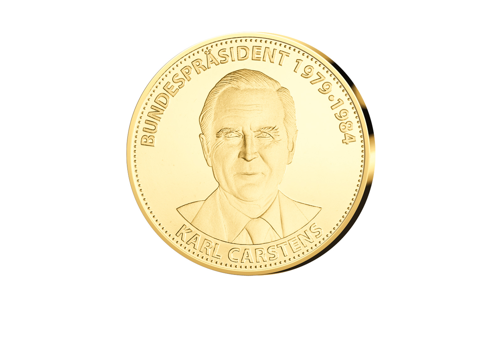 Goldausgabe 1/10 oz Bundespräsident Karl Carstens