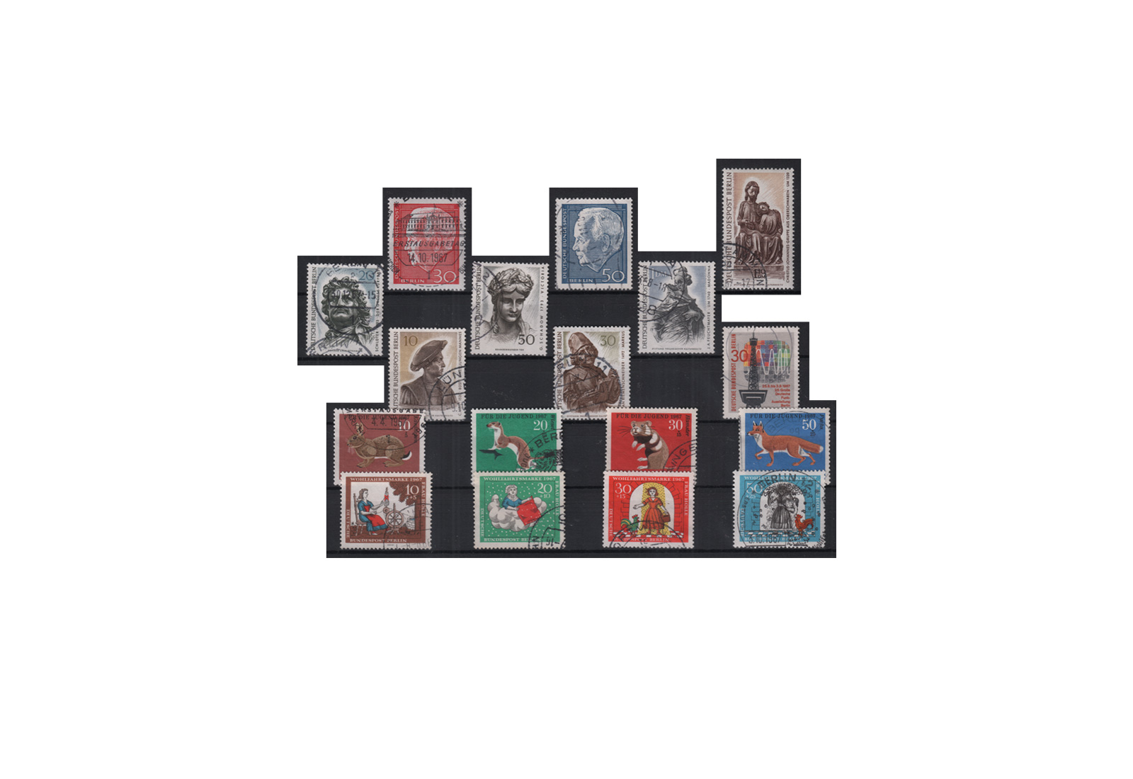 Berlin Jahrgang 1967 Mi.Nr. 299-315 gestempelt