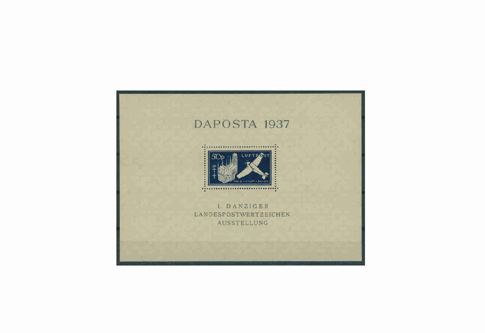 Briefmarken Danzig DAPOSTA 1937 Block 2 gestempelt