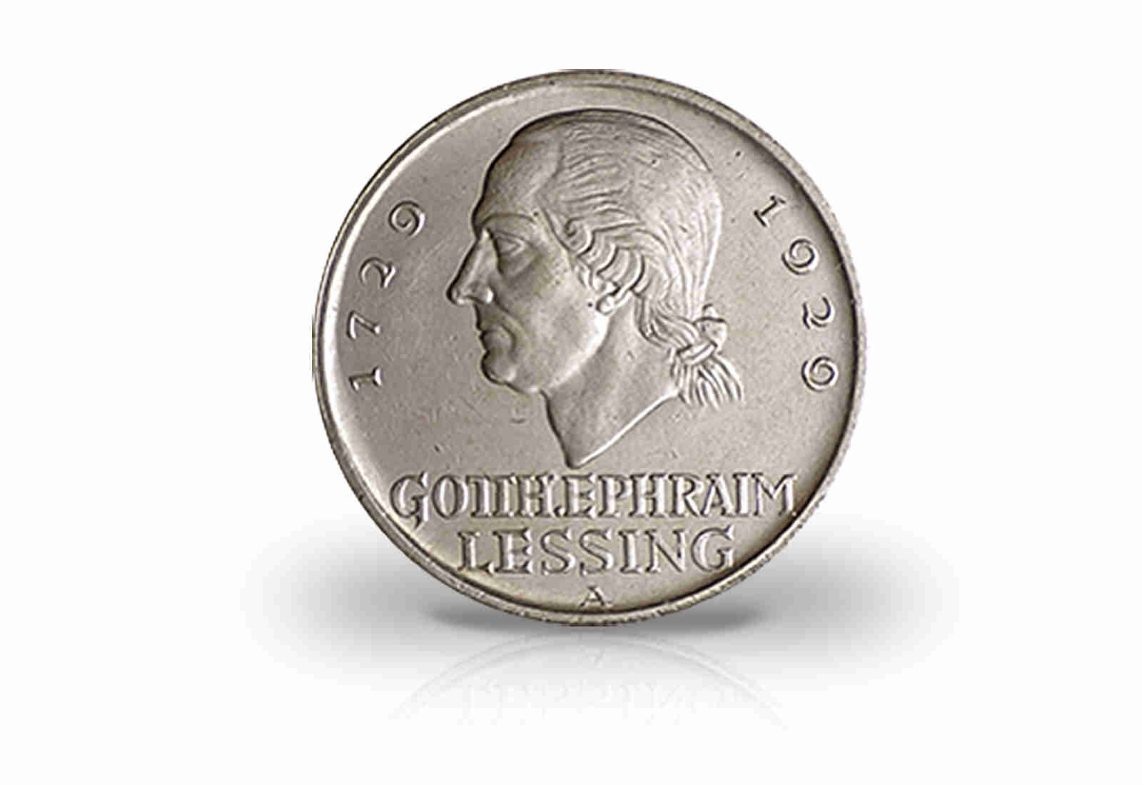 5 Reichsmark Silbermünze 1929 Weimarer Republik Gotthold Ephraim Lessing Jaeger-Nr. 336