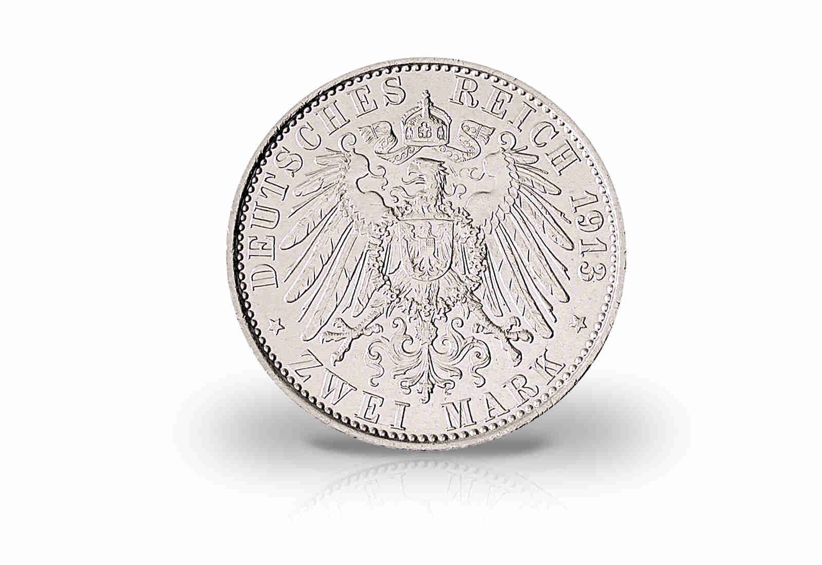 2 Mark 1913 Deutsches Kaiserreich Preußen Regierungsjubiläum Jaeger-Nr. 111