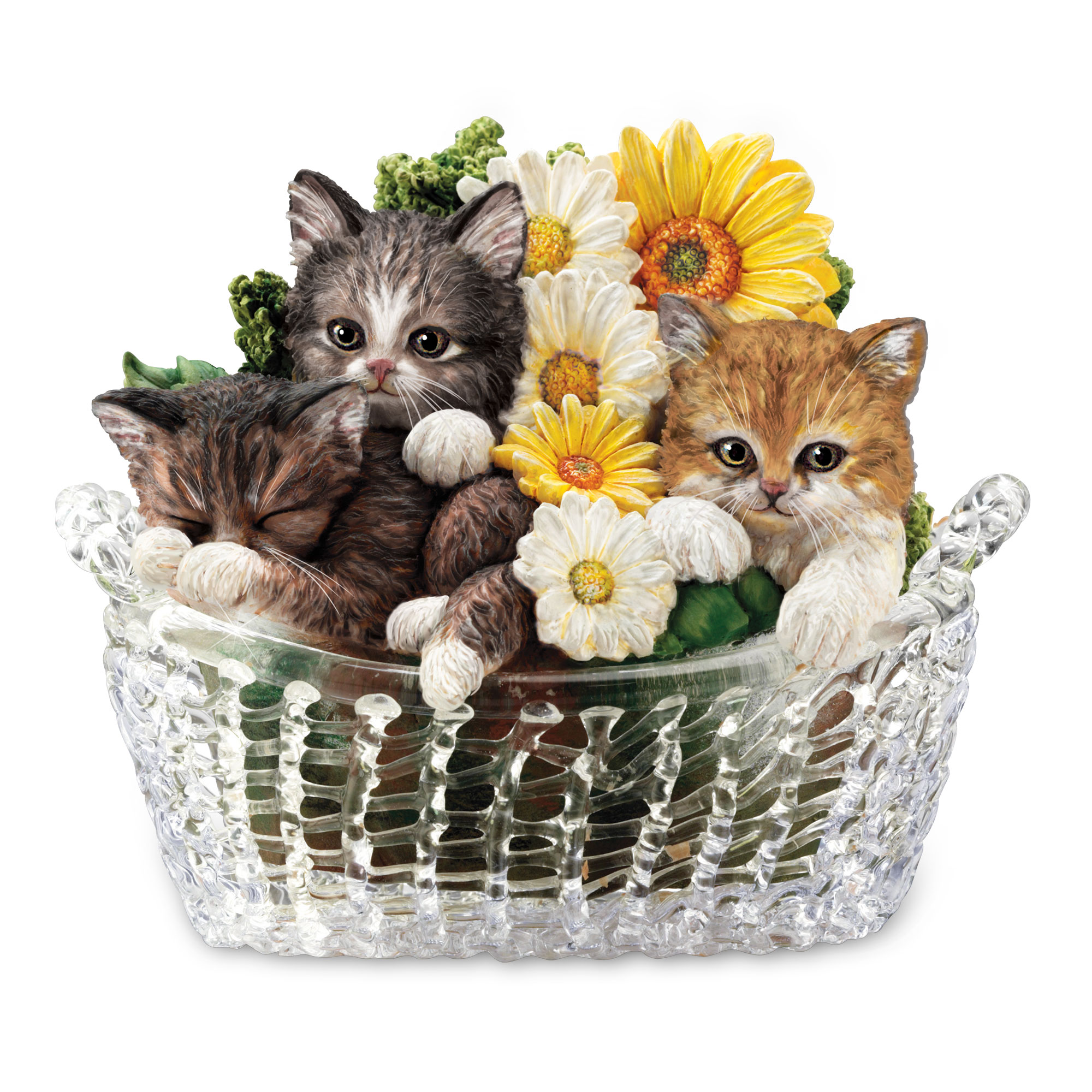 Zart wie ein Gänseblümchen - Katzenskulptur