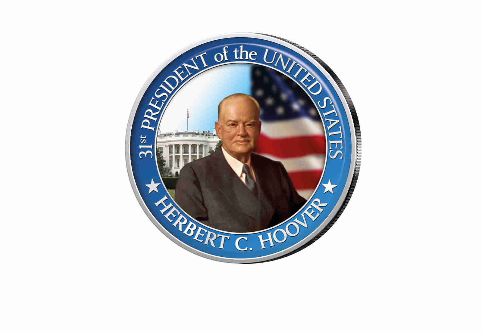 ½ Kennedy-Dollar USA mit Farbapplikation Herbert Hoover Serie: Presidents of the US
