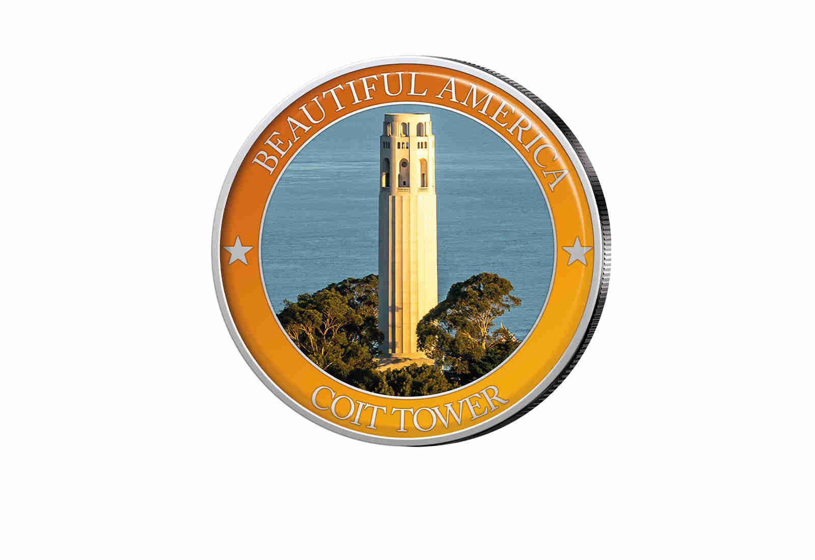 1/2 Dollar USA Coit Tower - Serie Beautiful America mit Farbmotiv