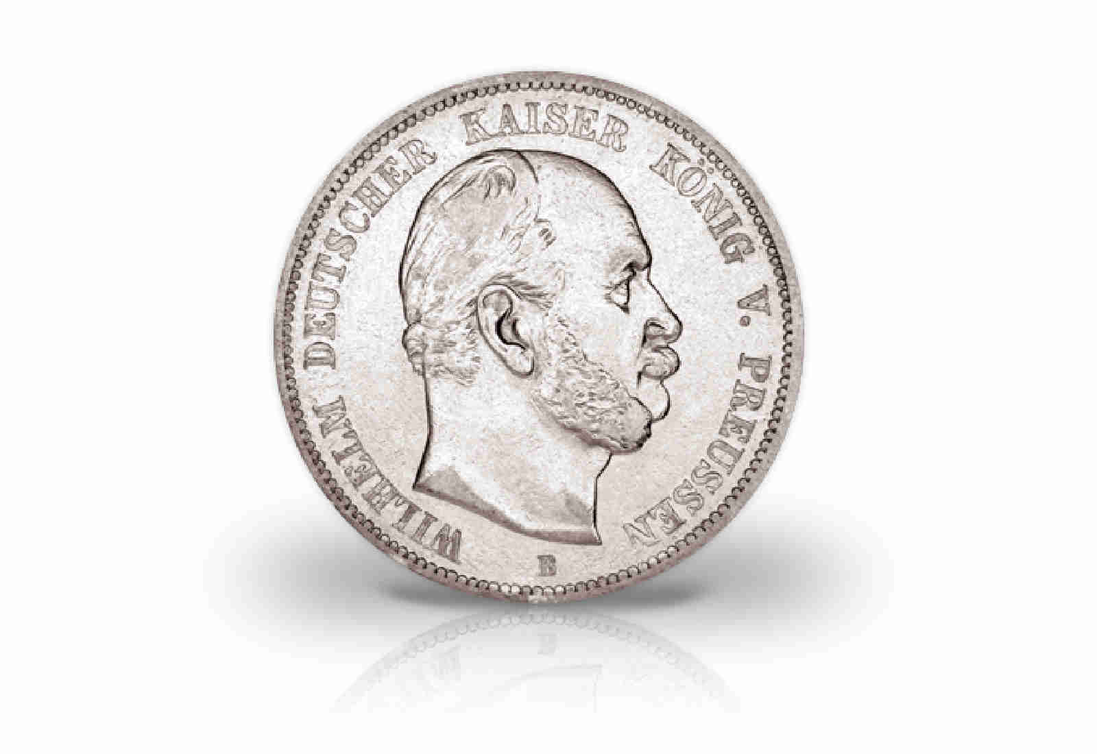 2 Mark 1876-1884 Deutsches Kaiserreich Preußen Wilhelm I. Jaeger-Nr. 96