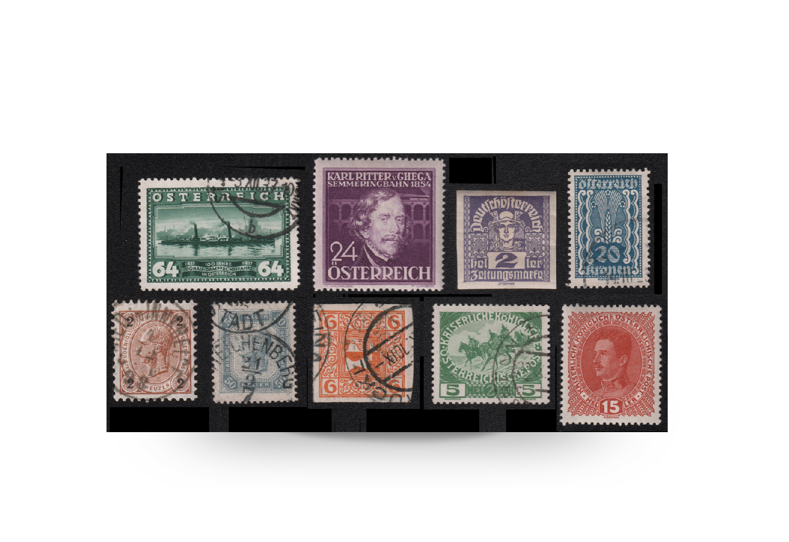Briefmarken Österreich Luxus-Kollektion 1890/1938