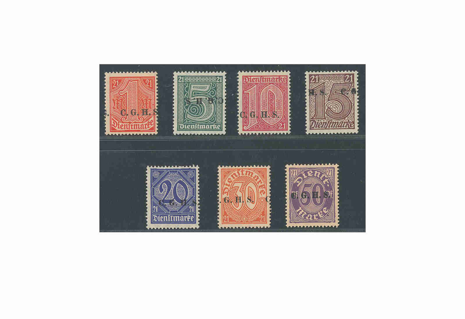Briefmarke Oberschlesien Dt. Abstimmungsgebiet Mi: D 1-7 **