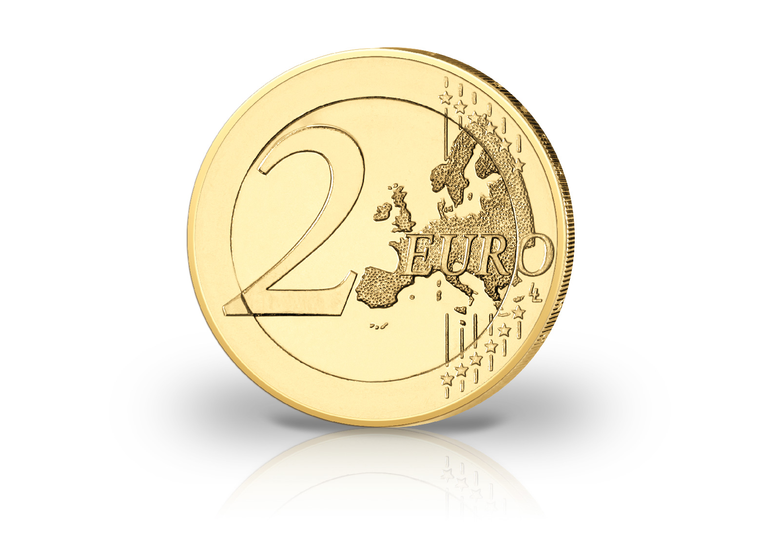 2 Euro mit Farbmotiv und 24 Karat Goldauflage Jahr des Tigers 2022